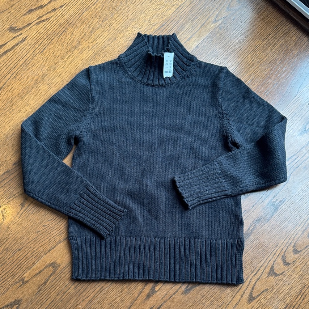 J. Crew Black Ribbed Sweater